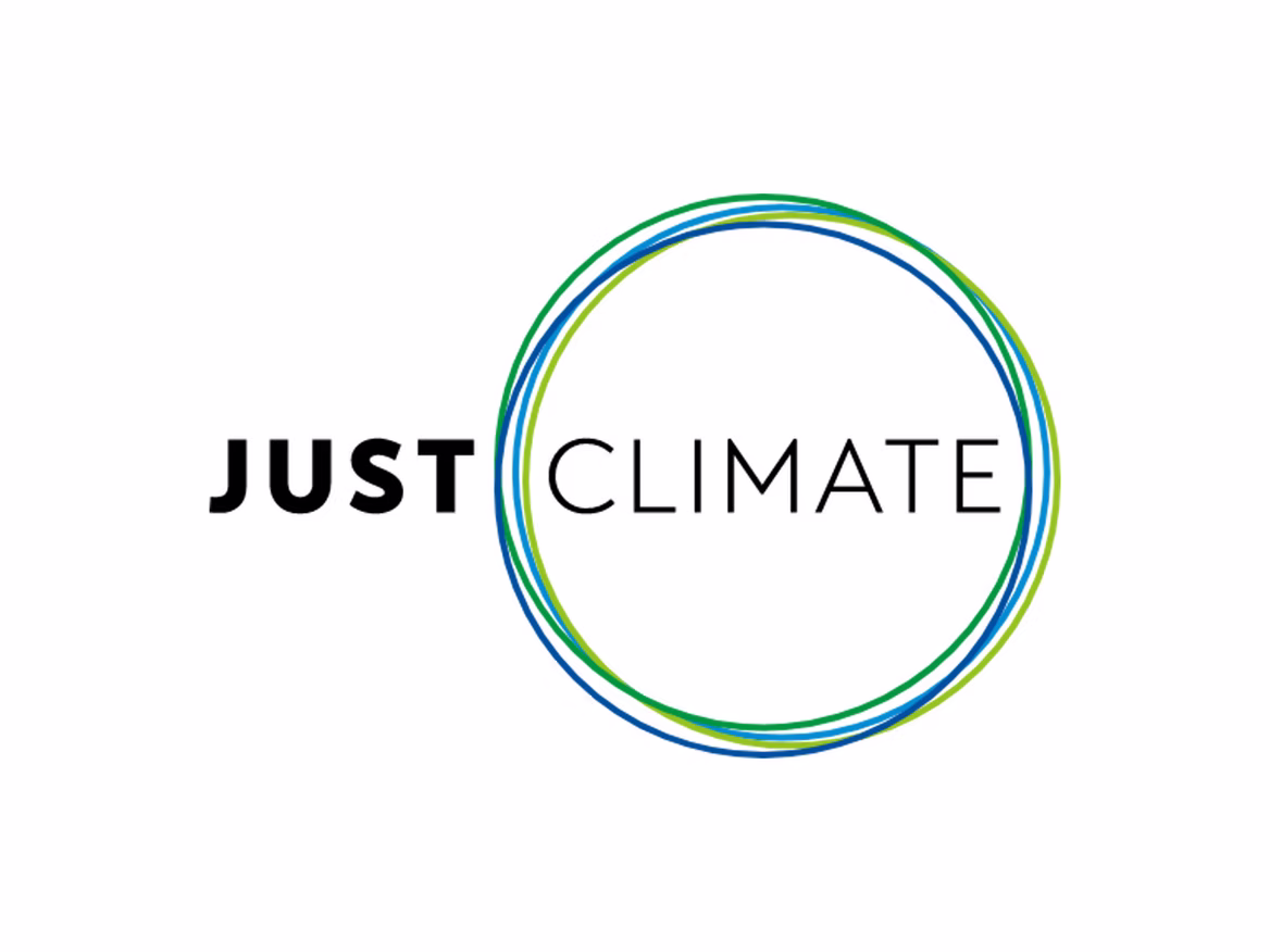 Logo featuring 'Just Climate' text