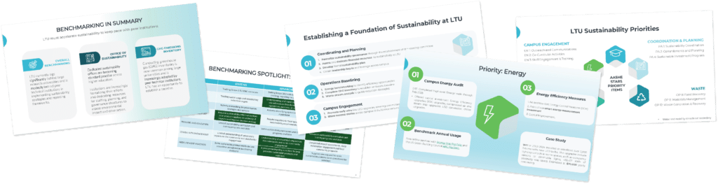 Sustainability benchmarking presentation slides